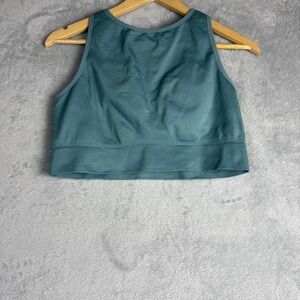 Knix Good To Go Seamless Crop Tank Sports Bra XXL Teal Green Racerback Comfort